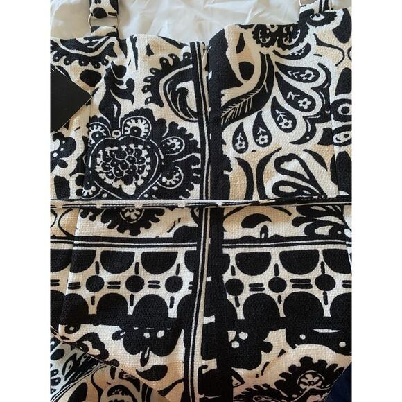 Tahari ASL Womens Black White Fringe Knee-Length Sheath Dress 10 NWT‎ - Picture 7 of 11